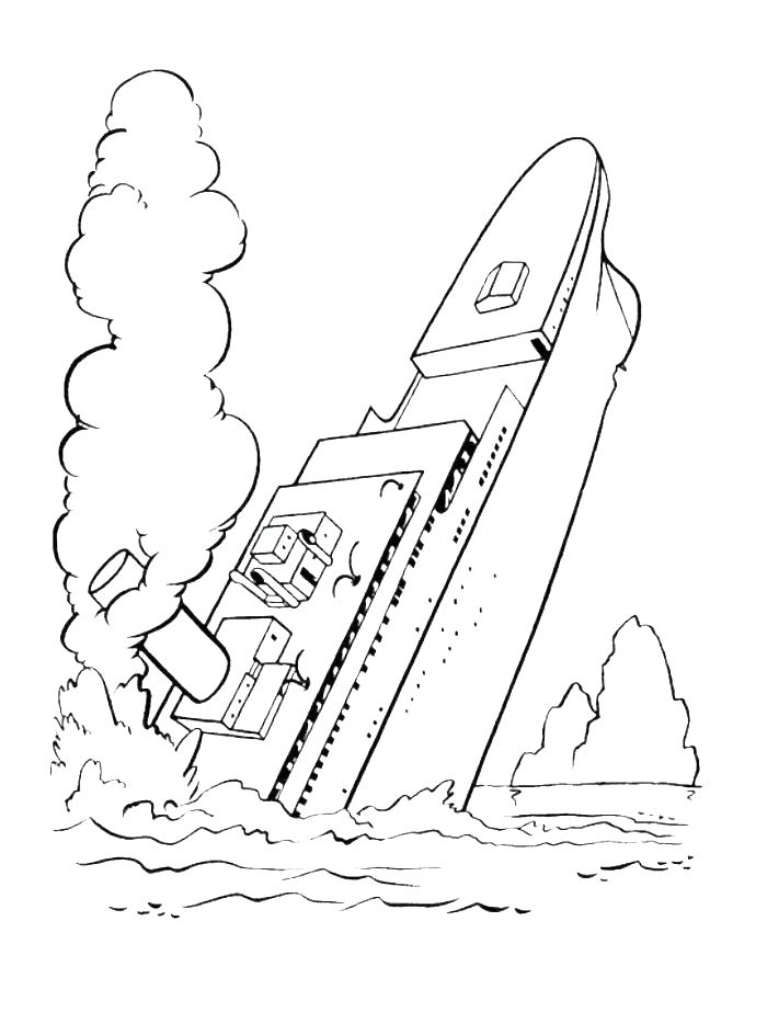 Titanic Ship Coloring Pages Free Printable PDF 