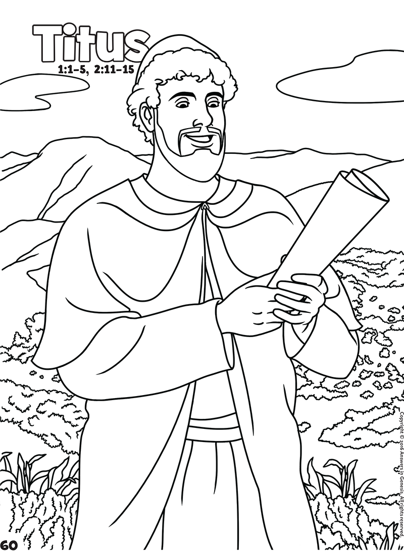 Titus Books Of The Bible Coloring Kids Coloring Activity Kids Answers