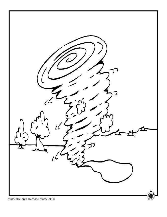 Tornado Coloring Pages Black And White Free Printable Coloring Pages