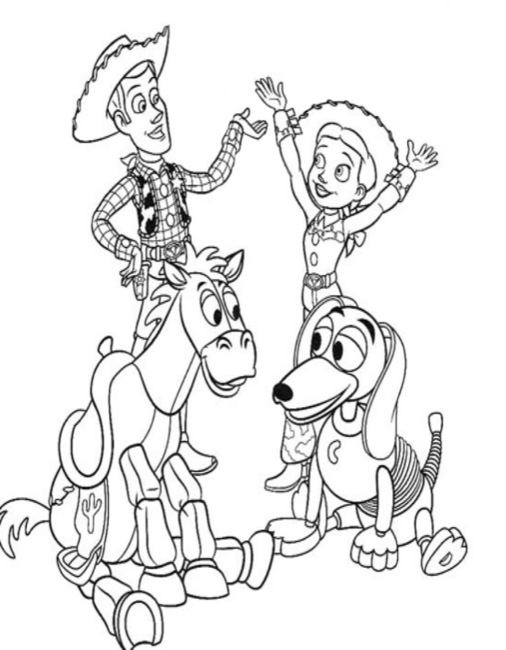 Woody Toy Story Coloring Page