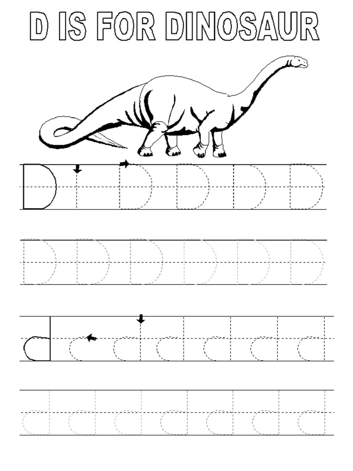 letter d traceable worksheets