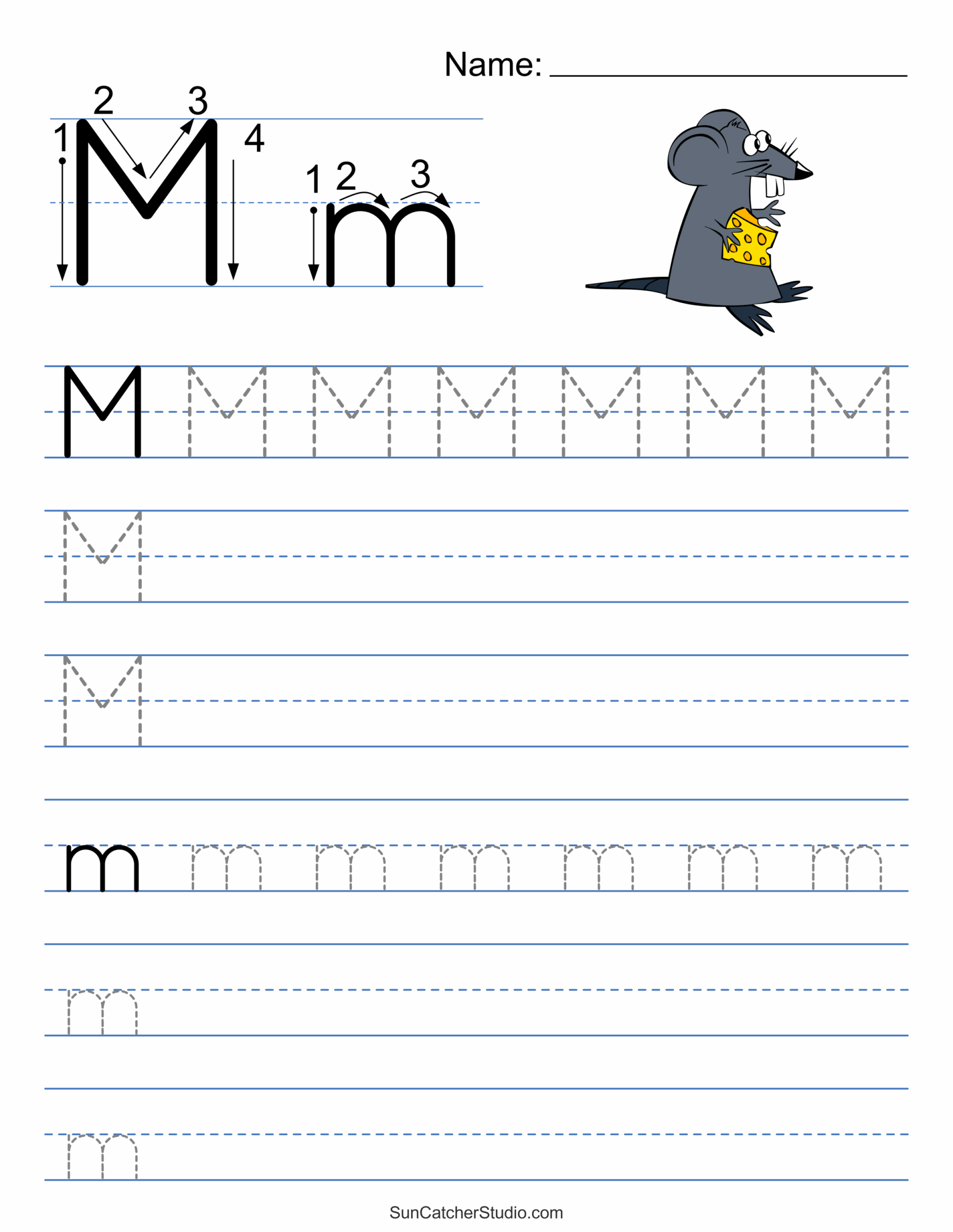 Tracing Alphabet Letters Printable Handwriting Worksheets DIY 