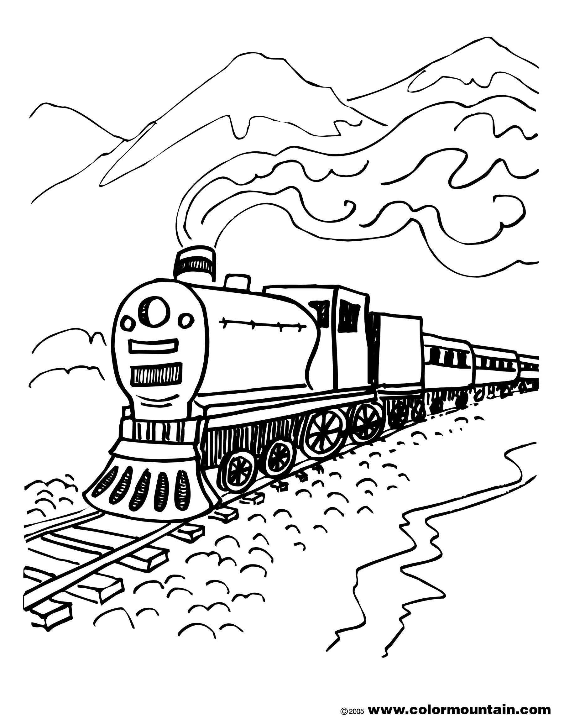 printable train pictures to color