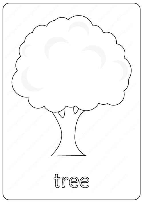 printable pictures of trees to color