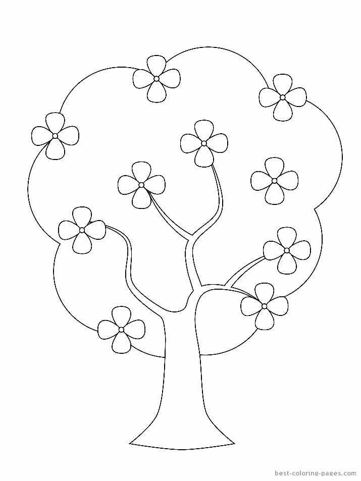 Trees Coloring Coloring Home