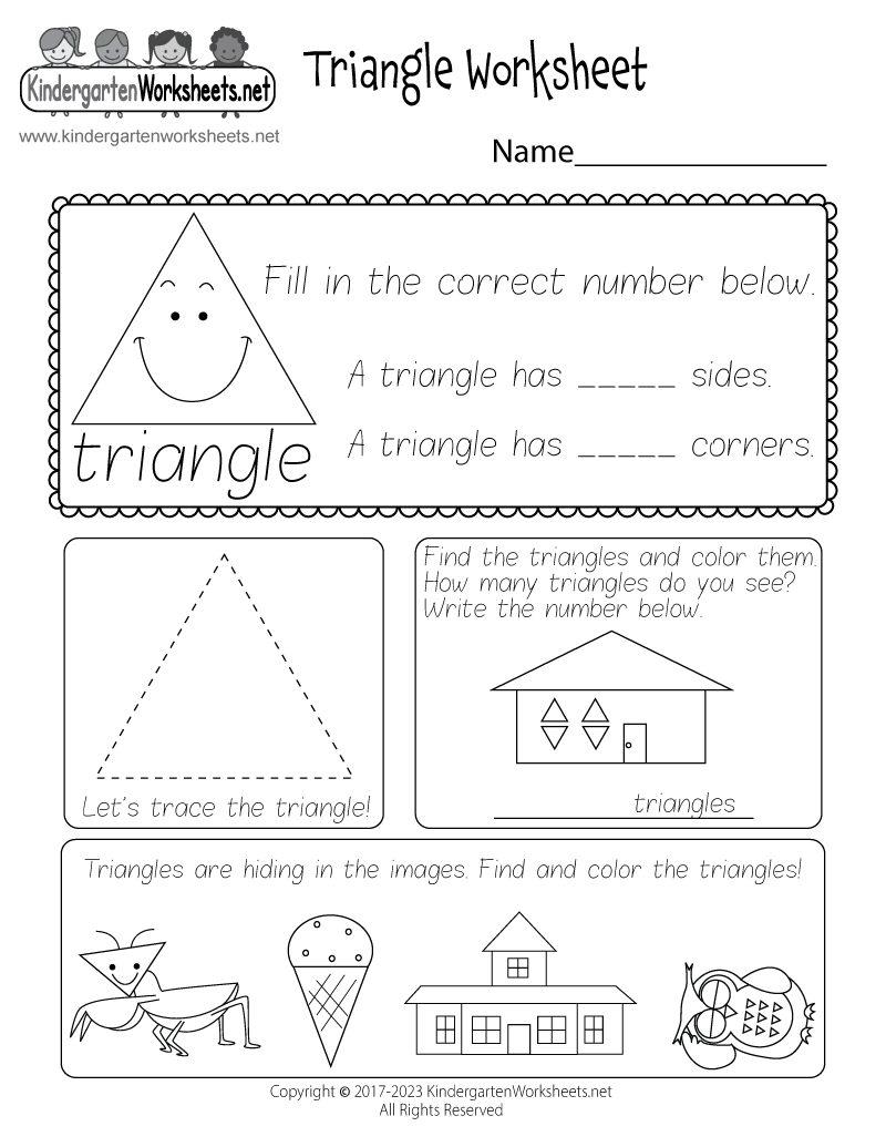 triangle activities for toddlers printable