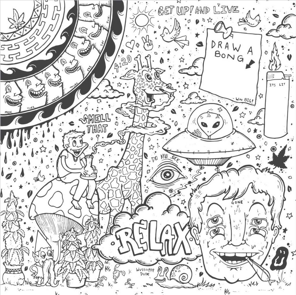 Trippy Coloring Book Pages
