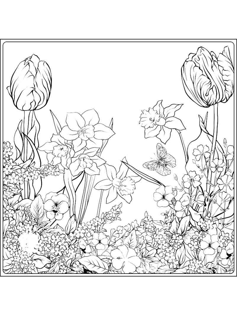 Coloring Pages Of Tulips