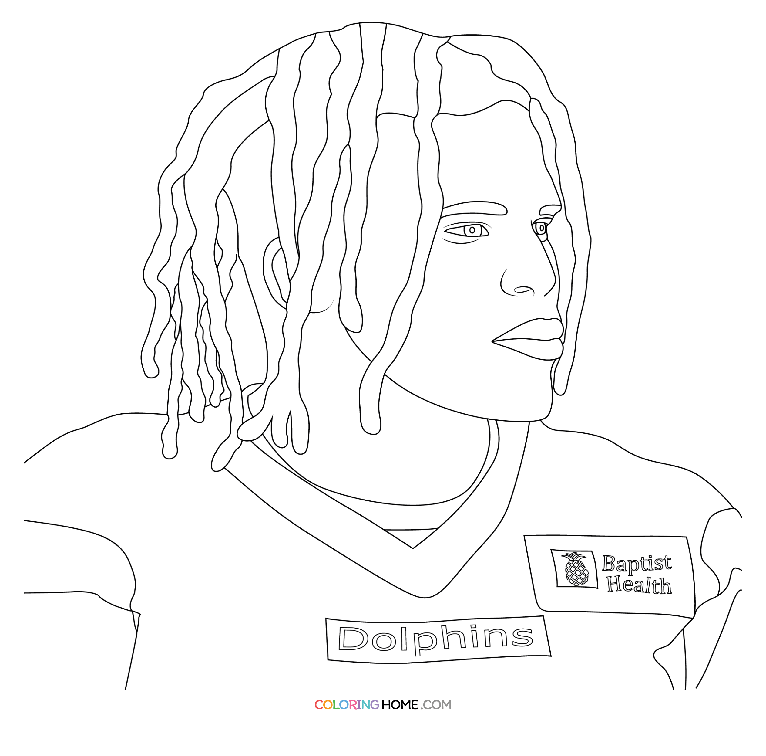 Tyreek Hill Coloring Pages Coloring Home