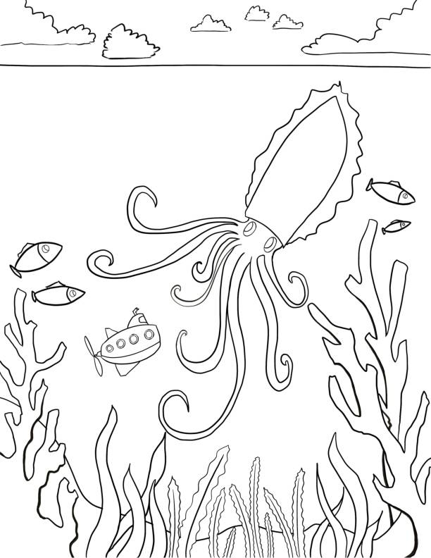 Under Sea Coloring Page Classful
