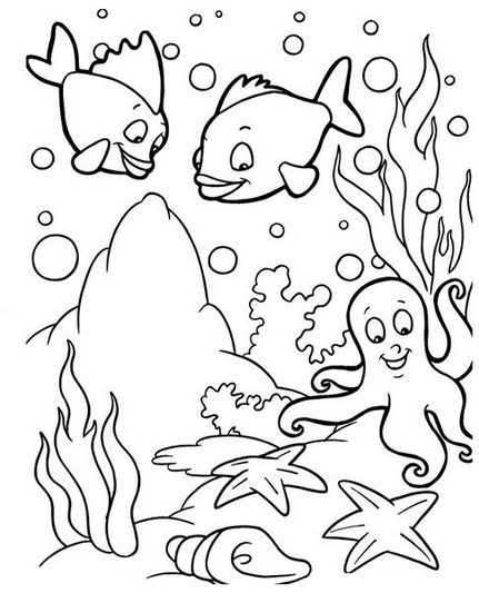 Under the sea coloring page Coloring Page Book