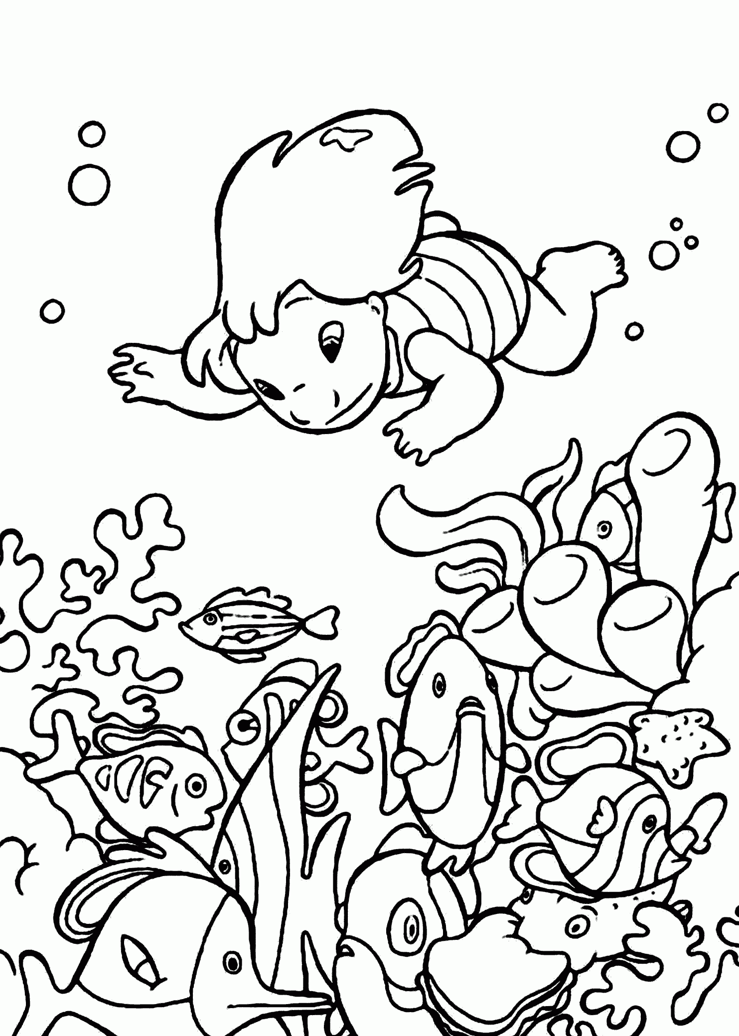 Underwater Coloring Pages Coloring Home