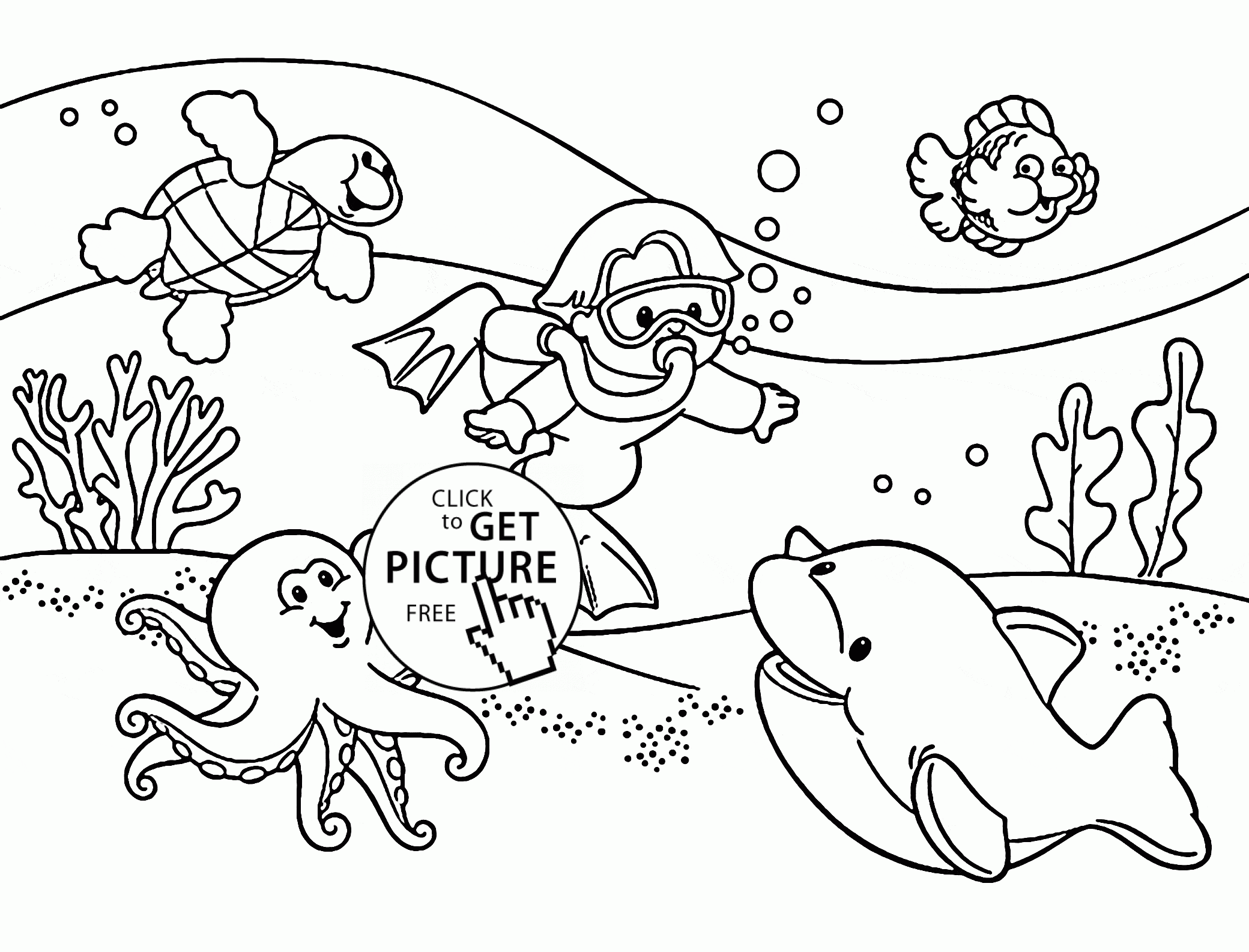 Underwater Coloring Pages Coloring Home