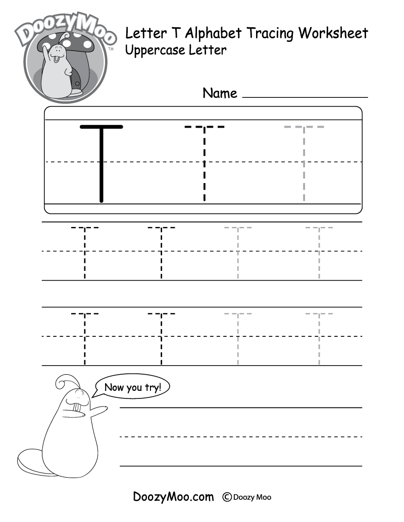 letter t tracing worksheet