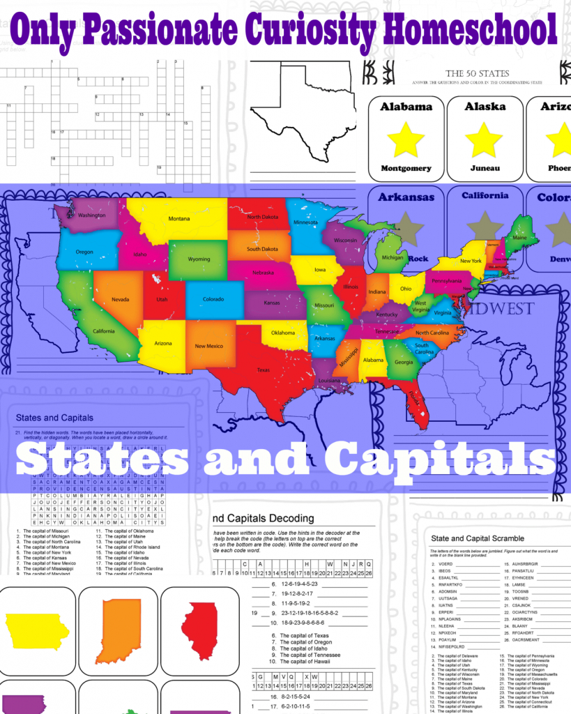 Us States And Capitals Printable Flash Cards Free Printable Templates
