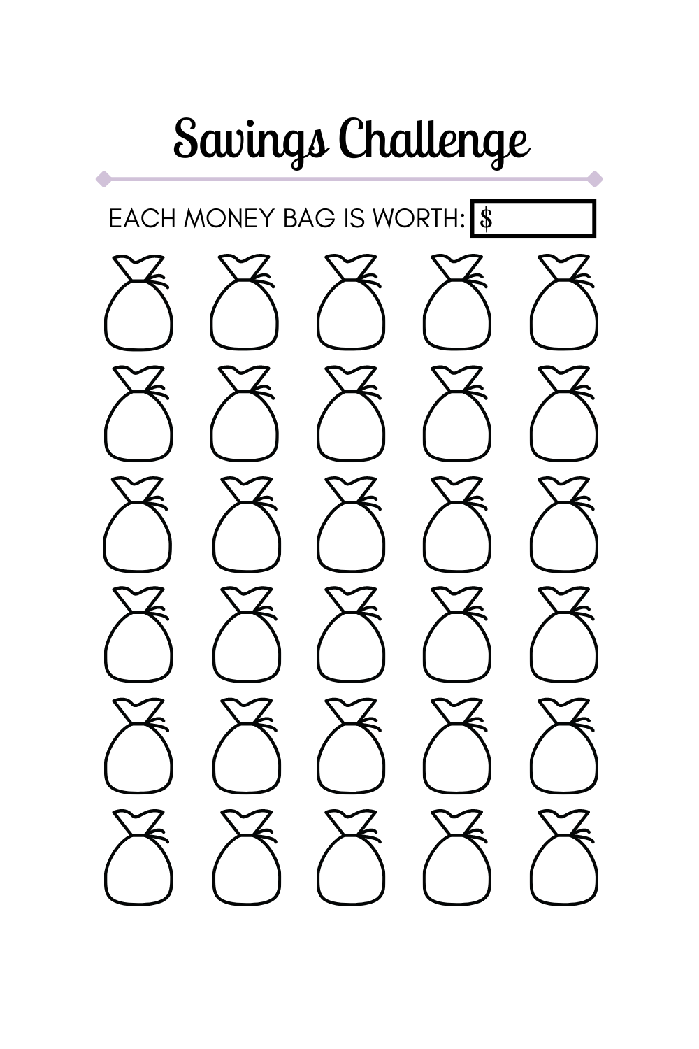 Usd5 Savings Challenge Free Printable Printable New Year Banners
