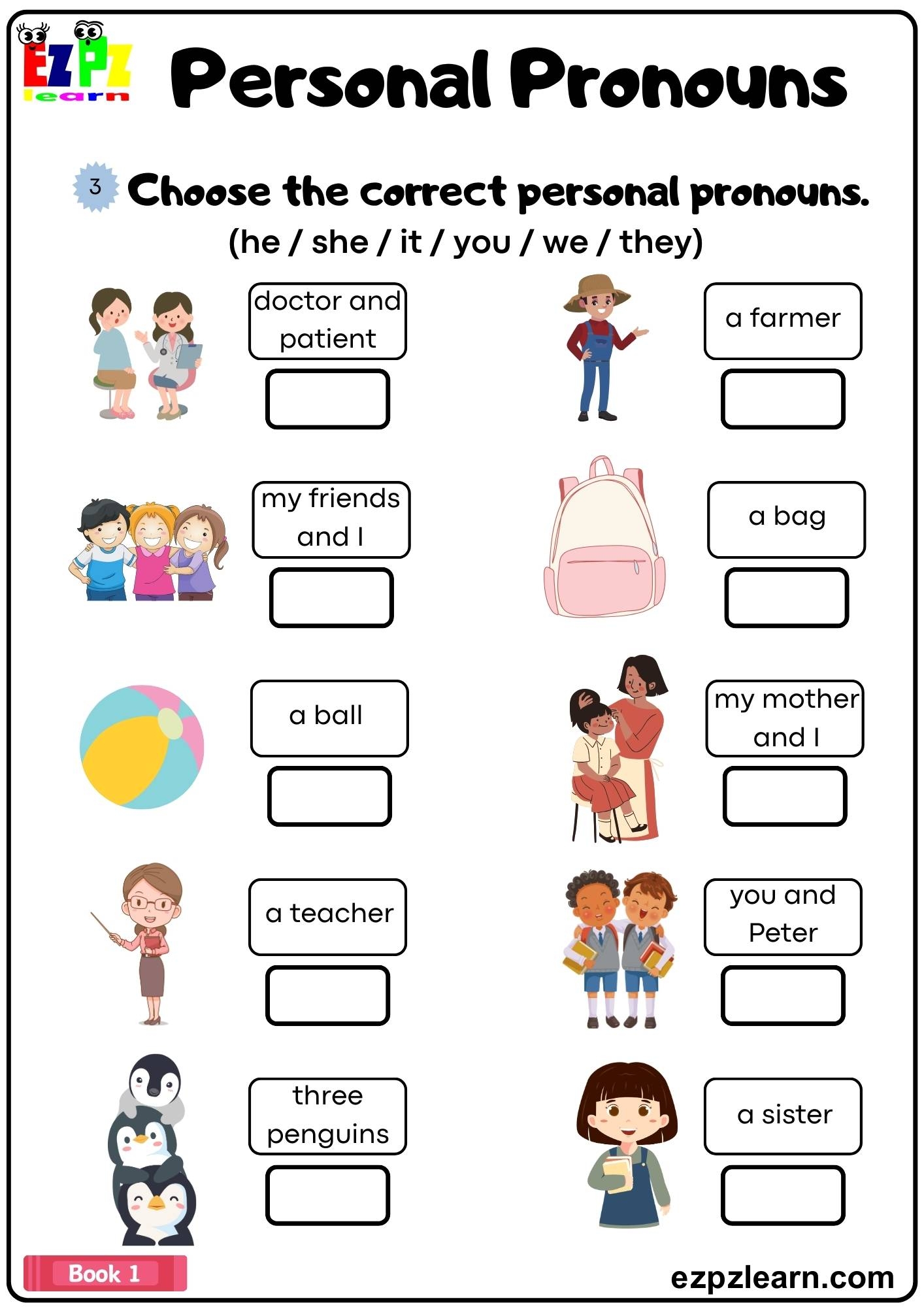 Using Pronouns Worksheets K5 Learning Worksheets Library