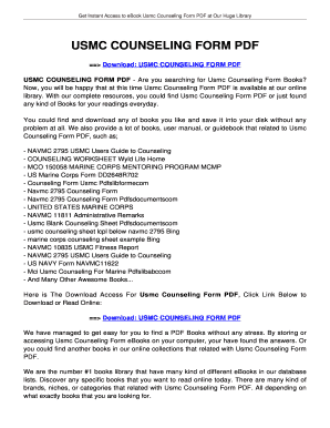 Usmc Counseling Sheet Fill And Sign Printable Template Online 