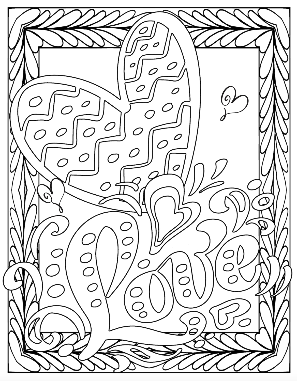 Valentine 39 s Free Printable Love Coloring Pages