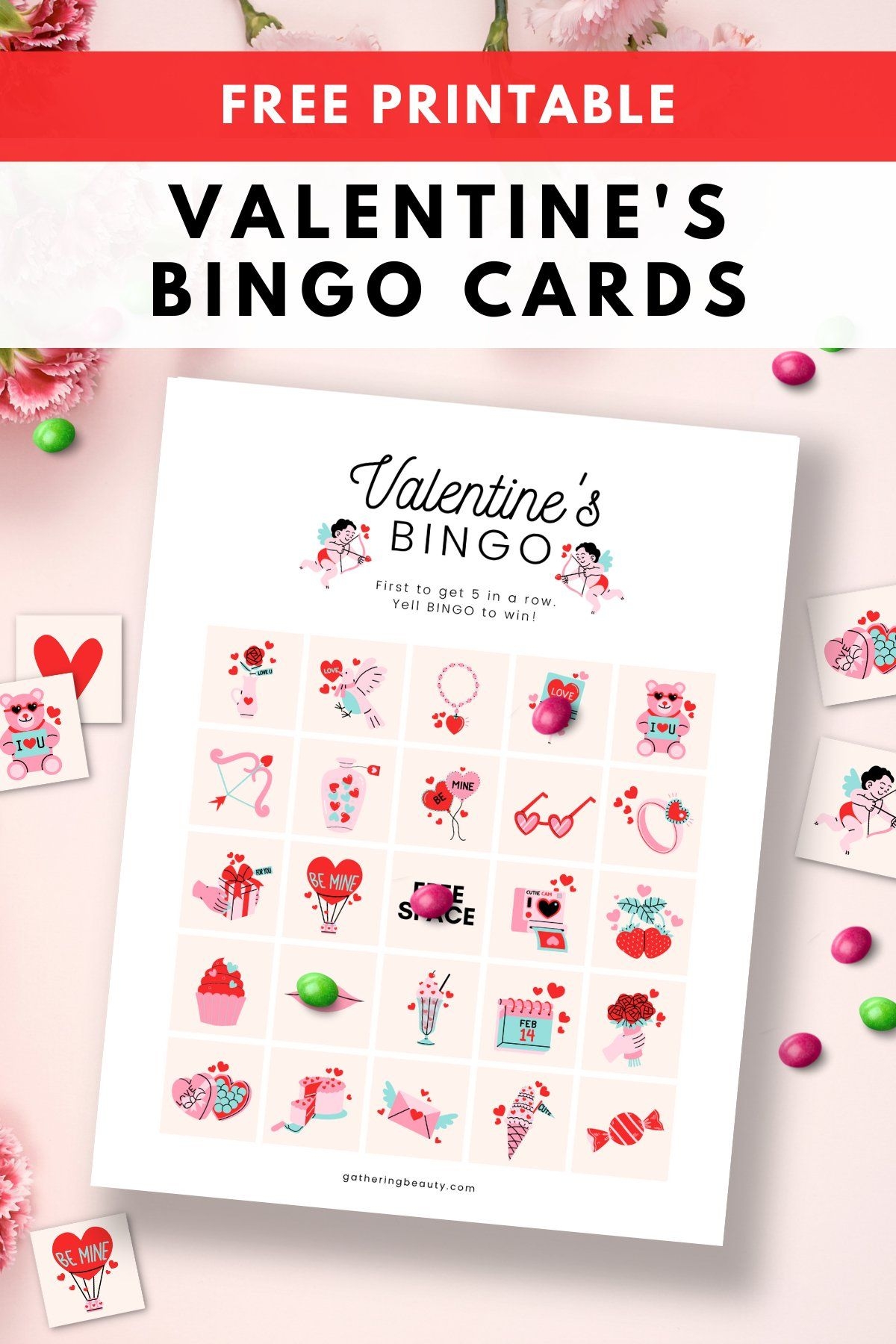 14 free printable valentines bingo cards