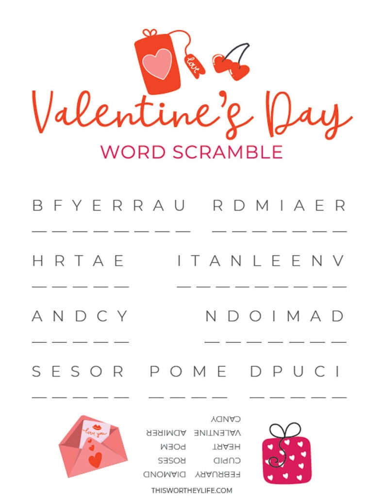 Valentines Day Games Printables To Use For Free Worksheets Library