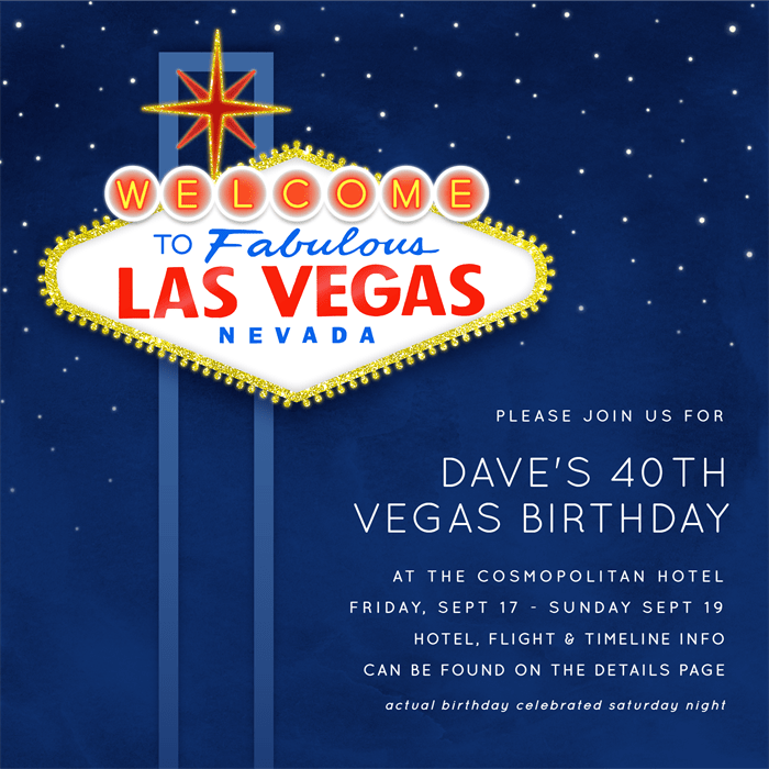 Vegas Invitation Template