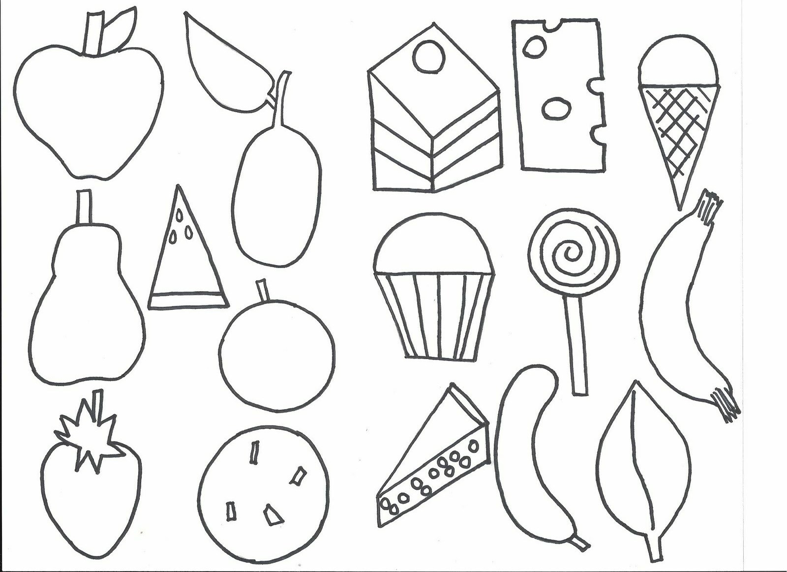 Very Hungry Caterpillar Coloring Pages Coloring Nation