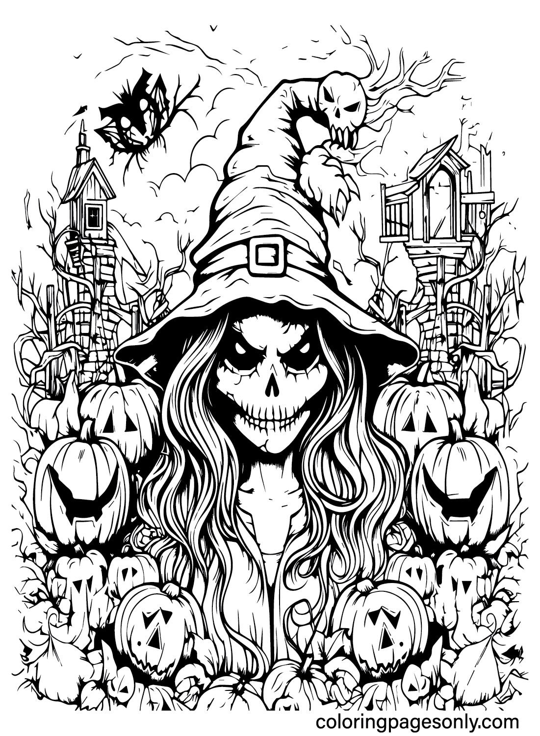 Coloring Pages Halloween Scary