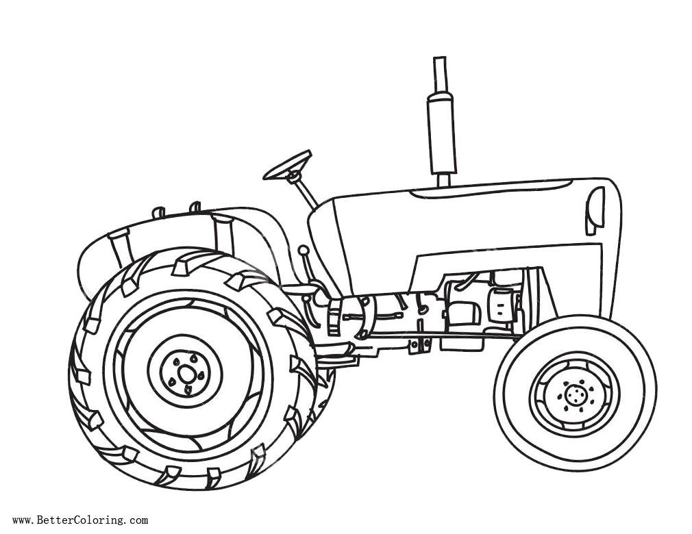 Vintage Tractor Coloring Pages Free Printable Coloring Pages