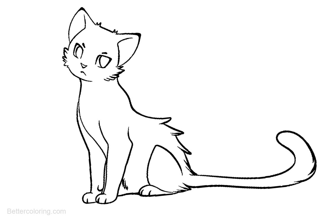 Warrior Cats Coloring Pages Outline Free Printable Coloring Pages
