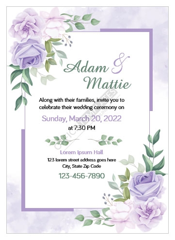 Wedding Invitation Card Design In Ms Word Infoupdate