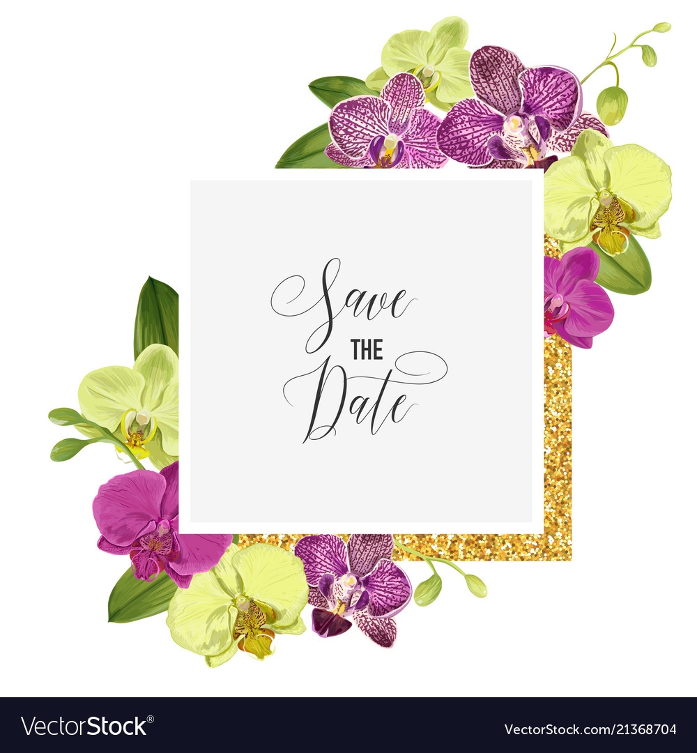 orchid invitation template
