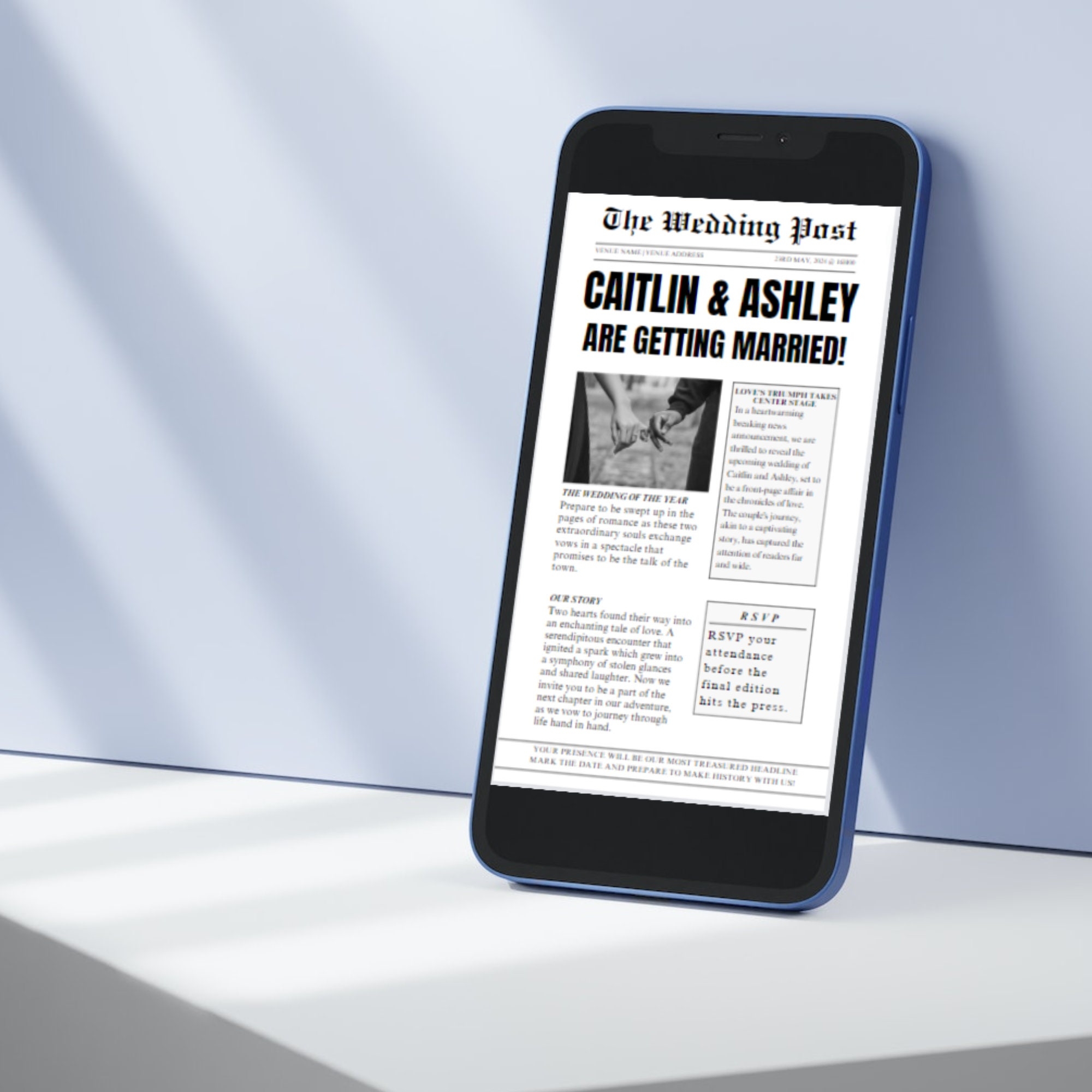 newspaper invitation template free
