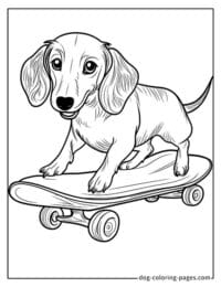 Weiner Dog Coloring Page 12 Free Printable Designs For Fun