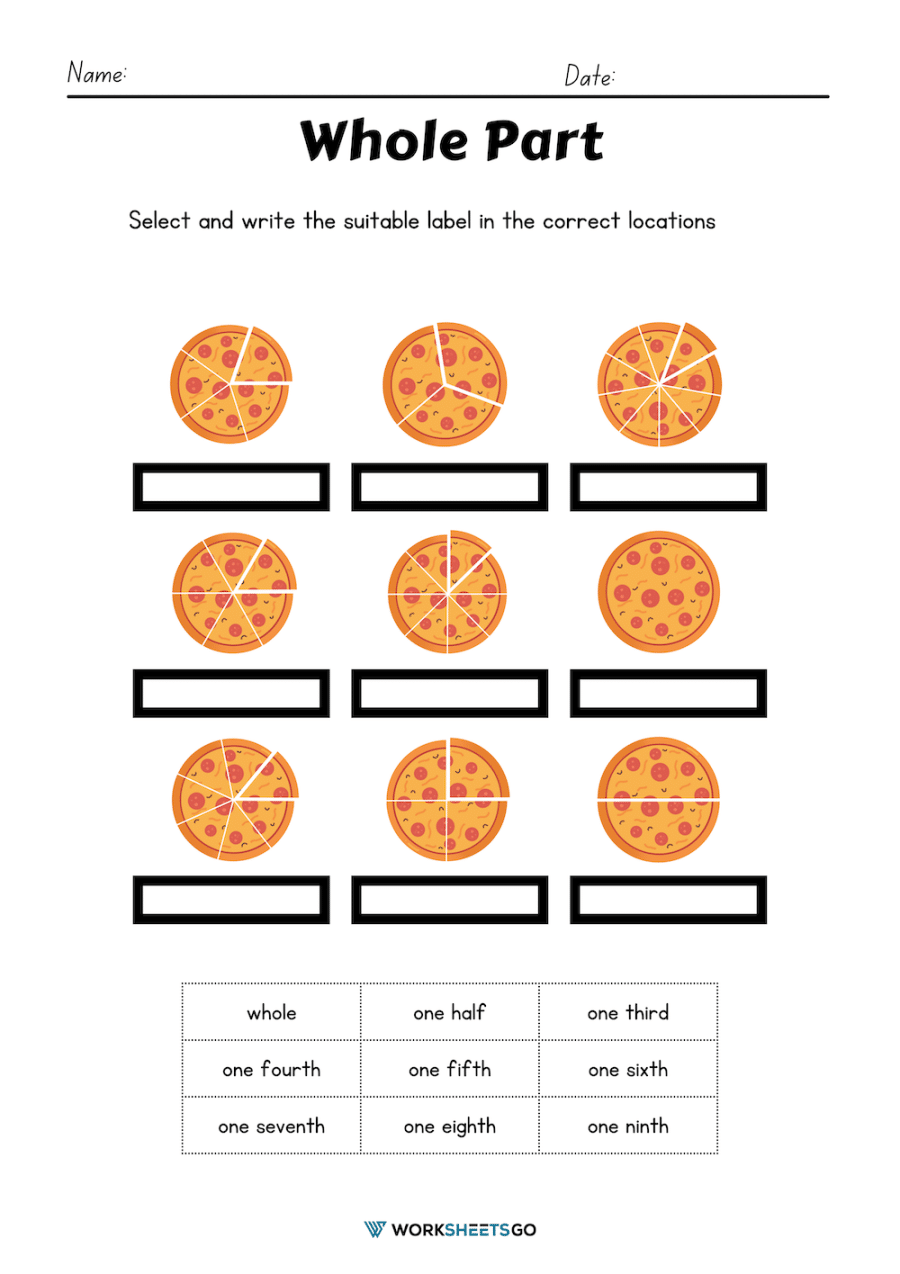 Whole Part Worksheets WorksheetsGO