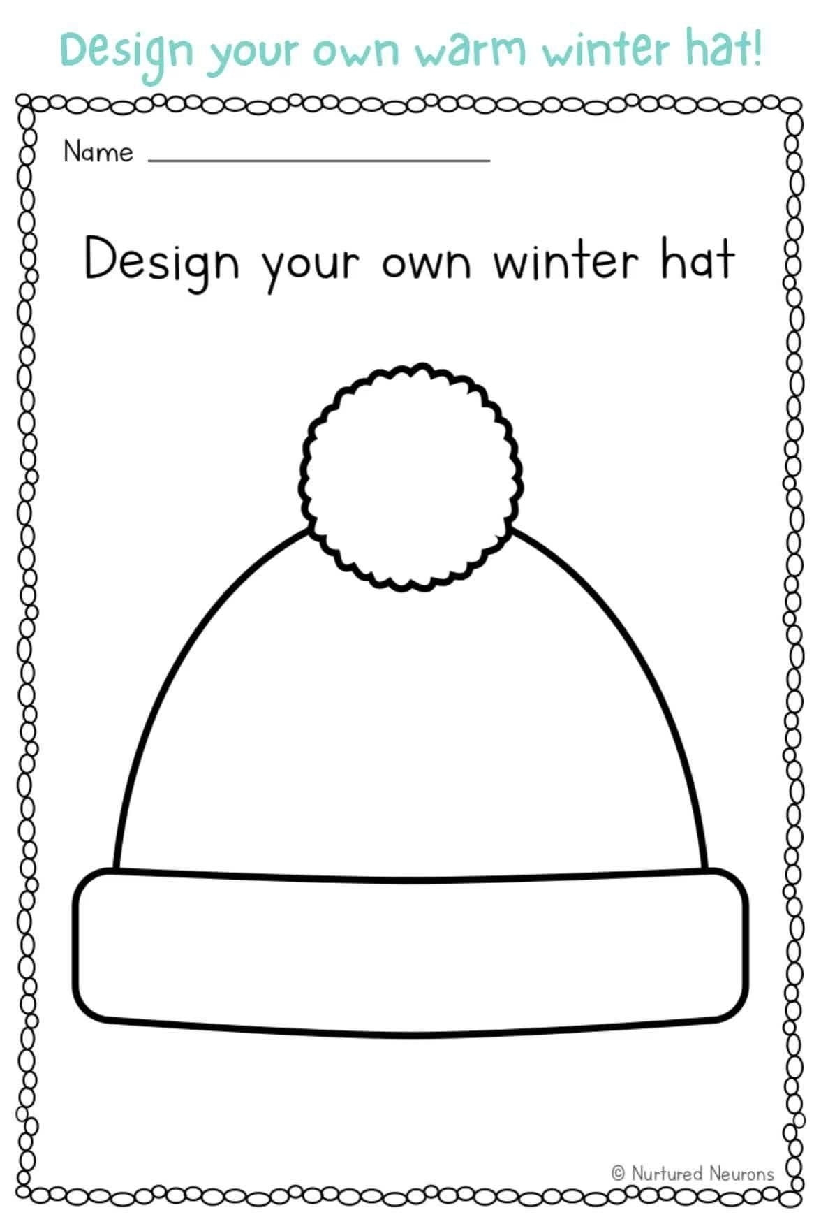 Winter Hat Template Printable Free Printable