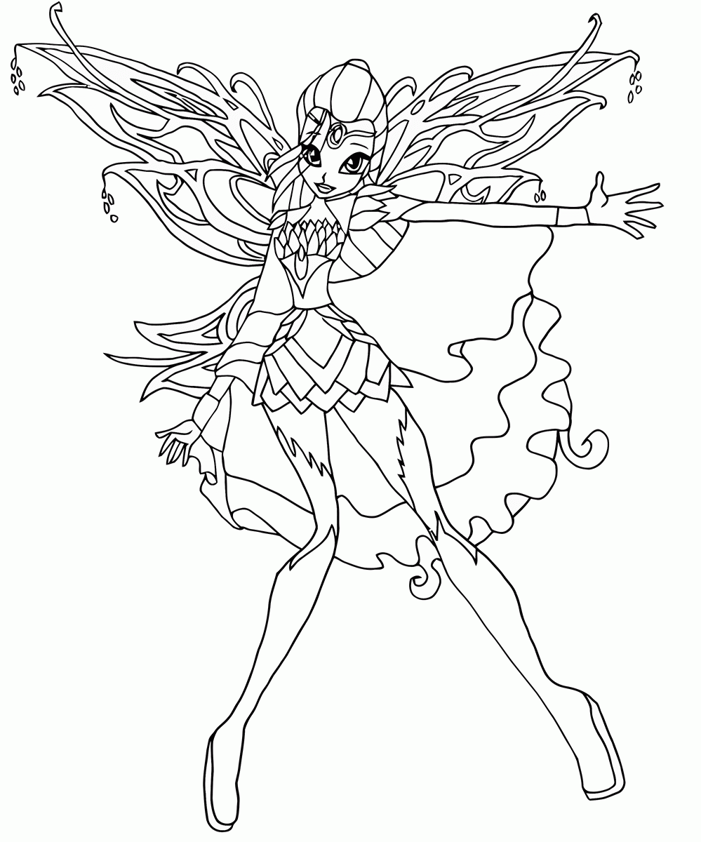 Winx Club Bloomix Coloring Pages To Download And Print For Free