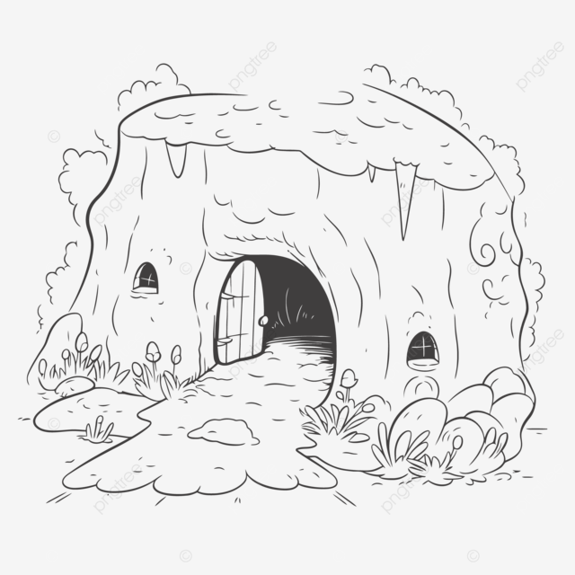 With Cave Coloring Pages Coloring Pages For Kids Printable Coloring