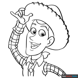 Woody From Toy Story Coloring Page Easy Drawing Guides