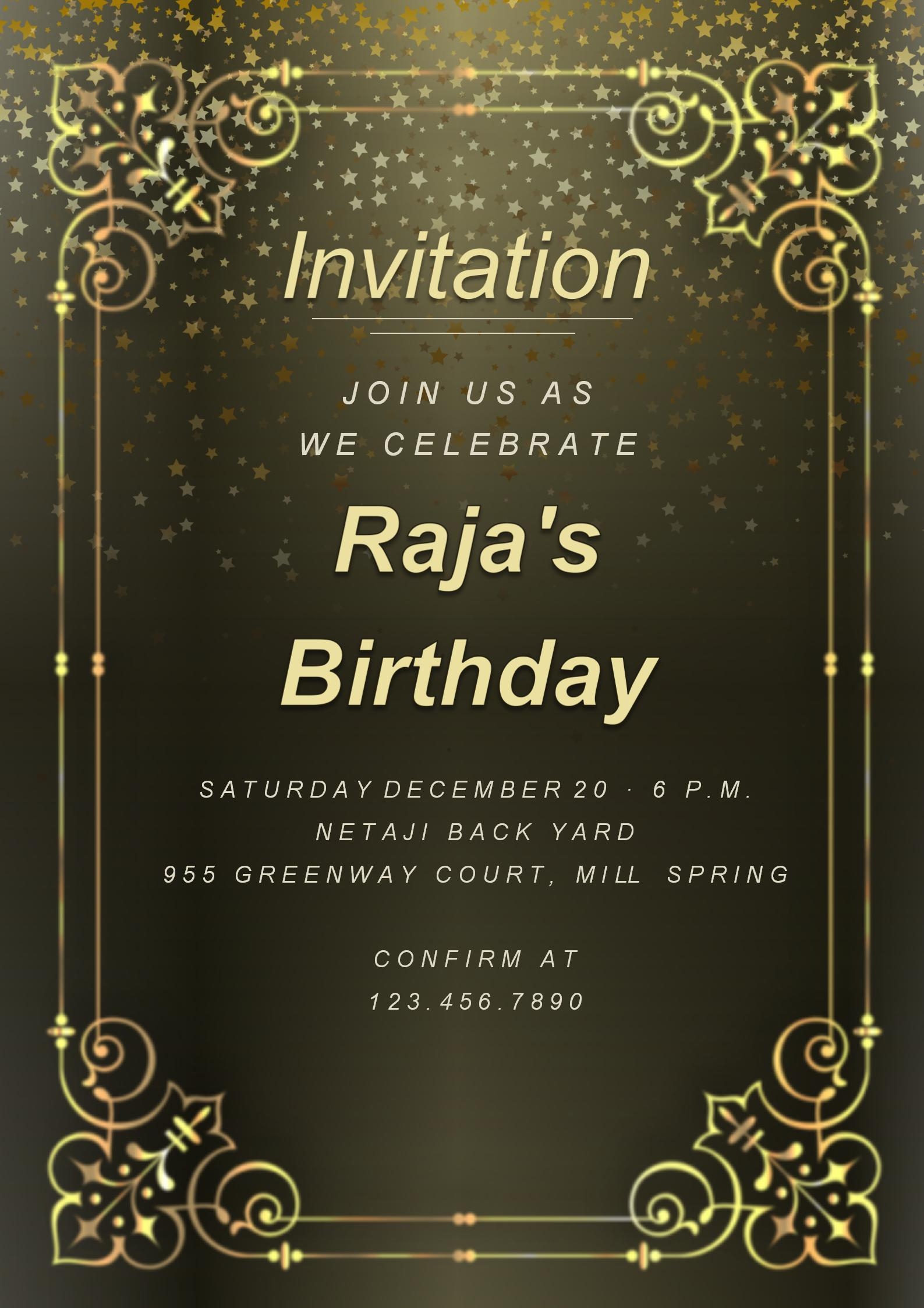 ms word birthday invitation template