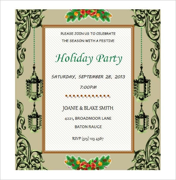 Word Party Invitation Template