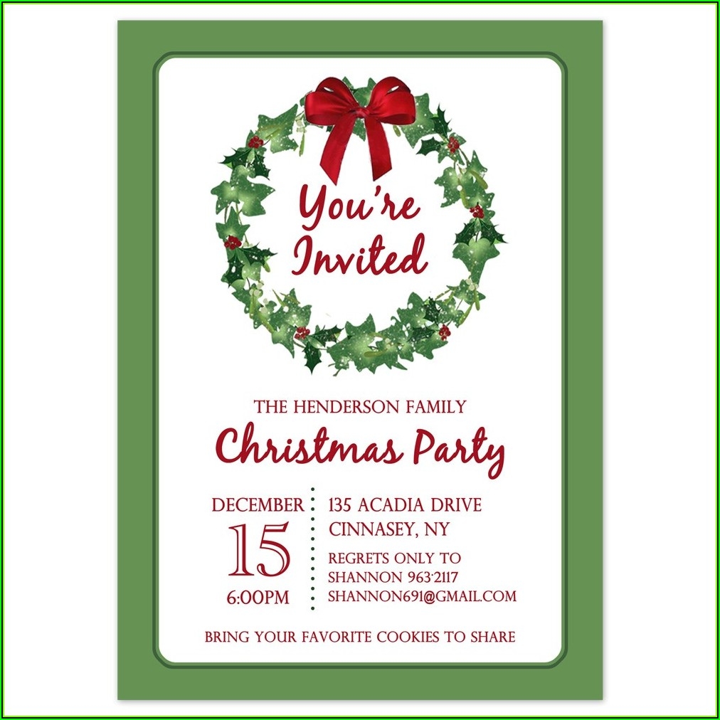office christmas party invitation template