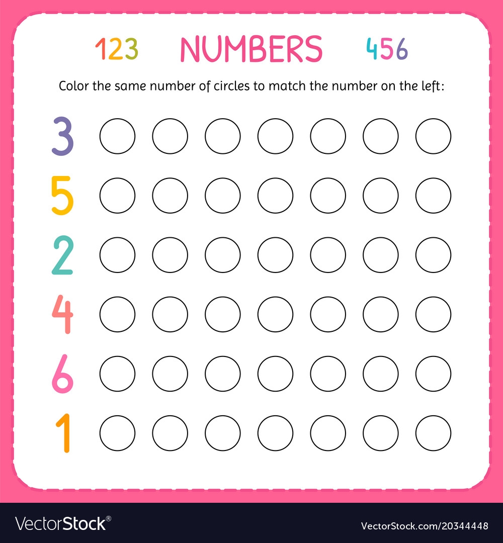 Worksheet For Kindergarten Numbers Worksheets For Kindergarten