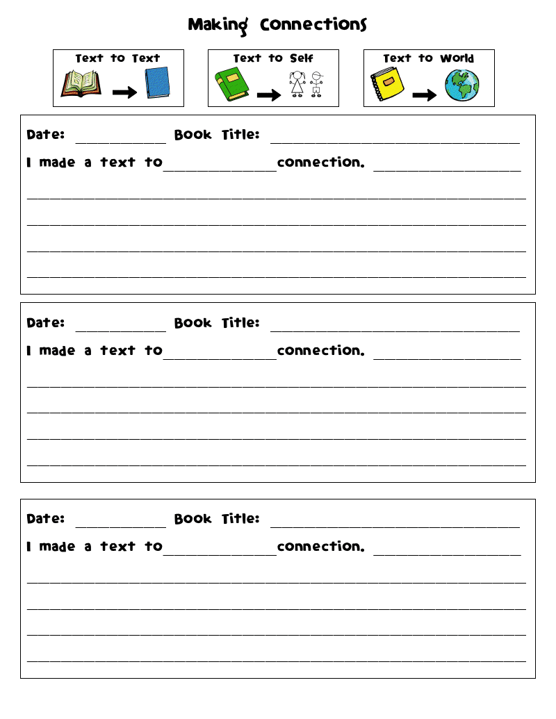 making connections worksheet