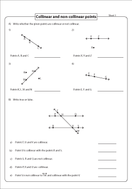 Worksheet Points Lines And Planes Collinear And Coplanar