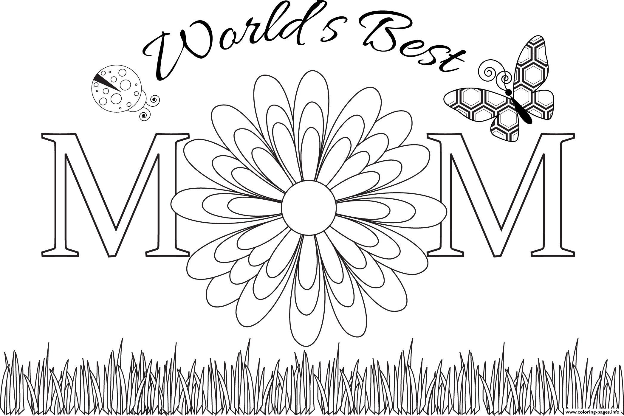 World S Best Mom Coloring Page Mom Coloring Pages Cute Coloring Hot 