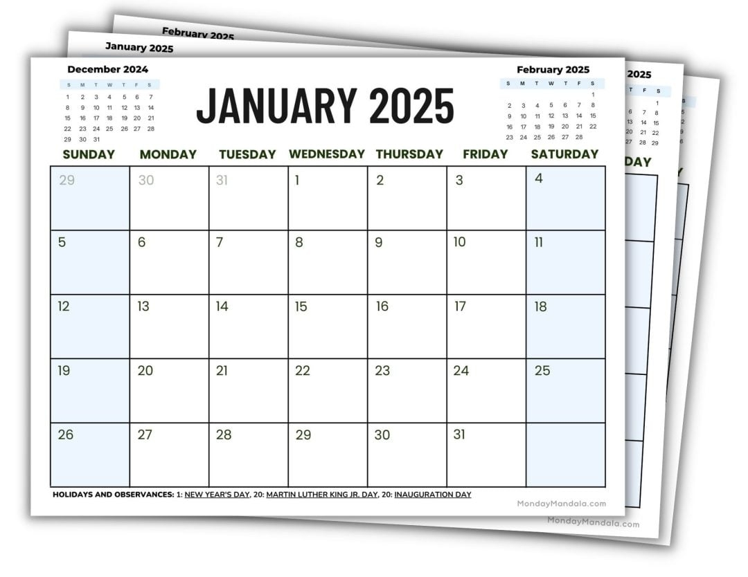 Writable Printable Calendar 2025 Ronda Chrystal