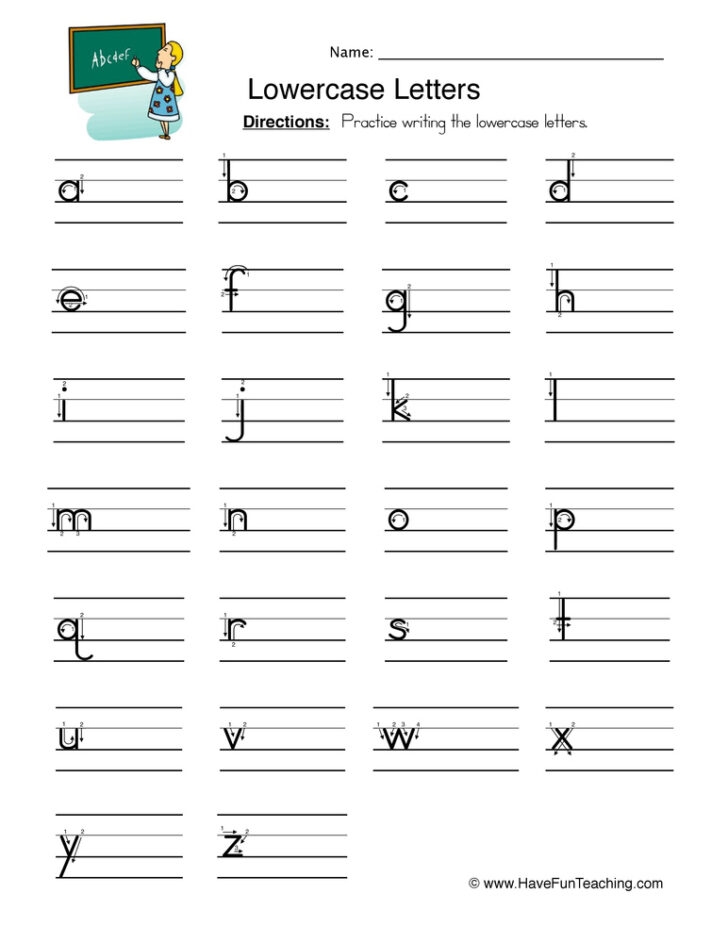 Writing Letters Worksheets For Grade 1 Handwriting Worksheets