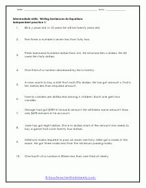 Writing Numerical Expressions Worksheets Worksheets Library