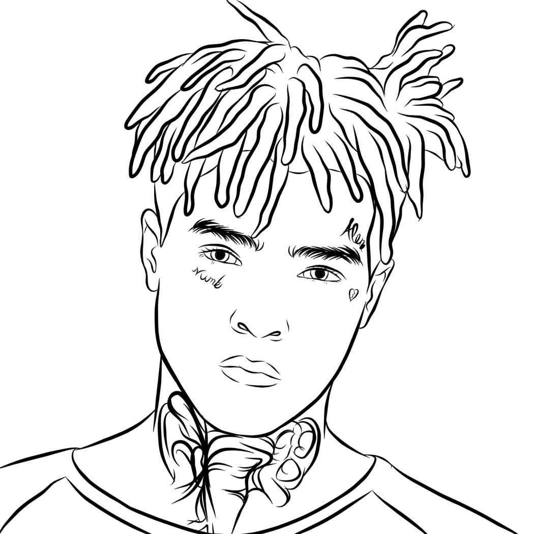 Xxxtentacion Coloring Page Colorful Moments
